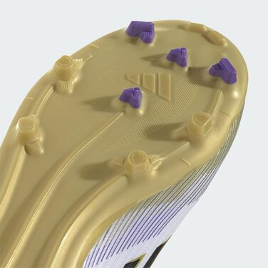 Дитячі футбольні бутси Adidas F50 League для гри на твердому та багатоповерхховому покритті, розмір 35 EU, білий, чорний, золотий