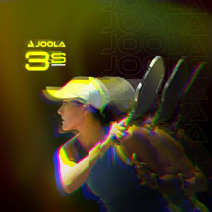 Професійна ракетка для піклболу JOOLA Scorpeus 3S із ядром Propulsion Core та поверхнею Charged Carbon, широкий корпус, збільшена точка удару, NFC-чіп, сертифікат UPA-A, жовта, універсальний розмір