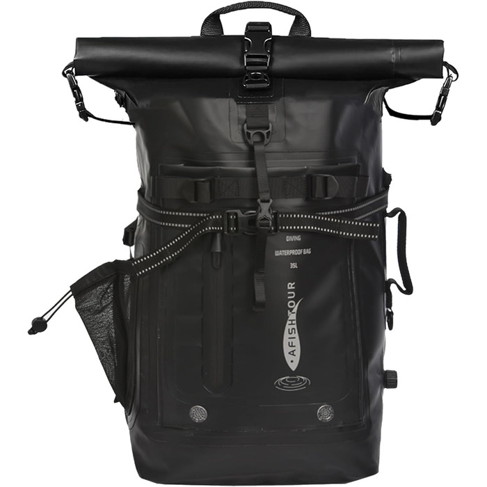 Водонепроникний рюкзак 35L для каякінгу, рафтингу та пляжу (Чорний)