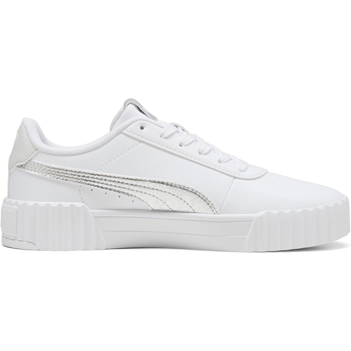 Жіночі кросівки PUMA Carina 3.0 Metallic Whisper White Silver Metallic (біло-сріблясті), розмір 38 EU