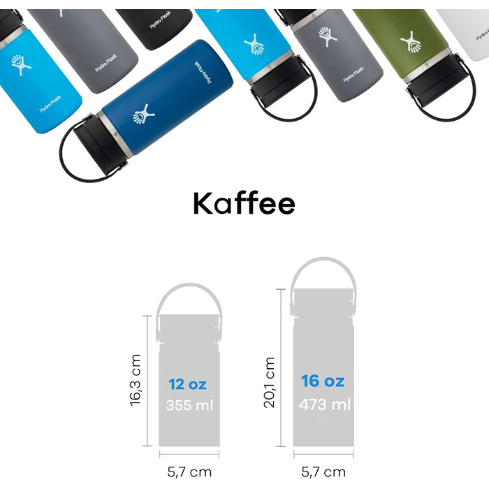 Термокружка HYDRO FLASK 354 мл, вакуумна, нержавіюча сталь, кришка Flex Sip, герметична, для кави, широка горловина, колір Stone