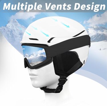 Шкільний комплект: сноубордний шолом з маскою та окулярами DXH811, унісекс, знімні навушники, регульований, для сноубордингу та катання на лижах
