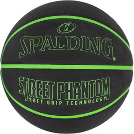 Баскетбольний м'яч Spalding для вулиці, гумовий, стійкий до асфальту та бетону, розміри 74,9 см, 72,4 см, 69,8 см, чорний