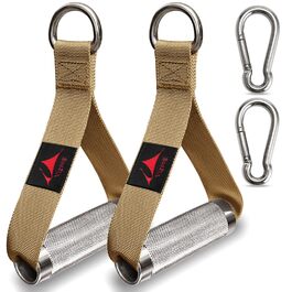 Професійні металеві ручки для тренувань Noble Khaki X — універсальні насадки для кабельних машин, еспандерів та лат-пулдауна, фітнес-обладнання