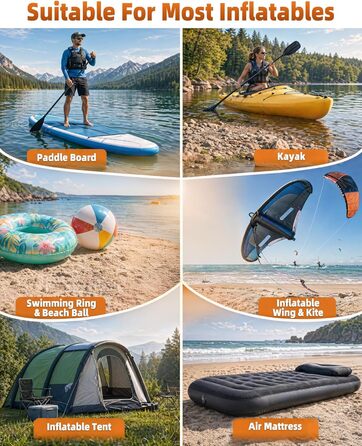 Електричний насос для SUP дошки 20 PSI з адаптером 12V для авто, каяка, човна, надувного басейну та намету