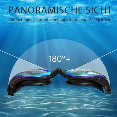 Окуляри для плавання дитячі та дорослі Aqua&Klar: антизапар, захист від УФ, дзеркальні