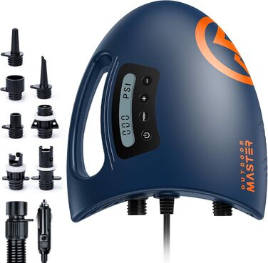 Насос для SUP OutdoorMaster The Shark: Електричний, 20PSI, 12V DC, Активне охолодження, для надувних SUP, човнів та paddle board