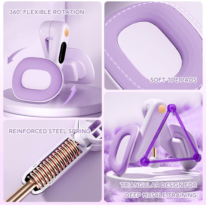 Тренування тазового дна для жінок: пристрій для зміцнення м'язів, 360° обертання, регулювання ваги 7-16 кг, фітнес для дому, зелений без лічильника (фіолетовий без лічильника)