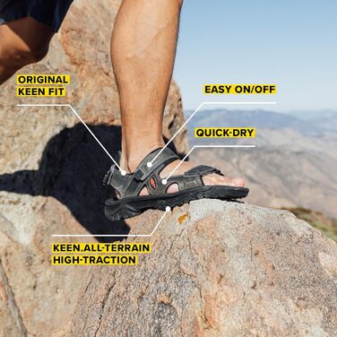 KEEN Targhee 3 - чоловічі сандалі, сіро-чорні (39.5 EU)