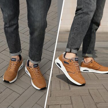 AX BOXING: Чоловічі кросівки/кеди. Легкі повсякденні, модні спортивні черевики з натуральної шкіри. Розміри 41-46 EU, колір коричневий. Розмір 45 EU