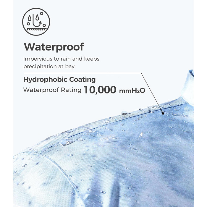 Жіноча куртка Wantdo для гірського туризму та хайкінгу, водонепроникна, з капюшоном, тепла, світло-блакитна