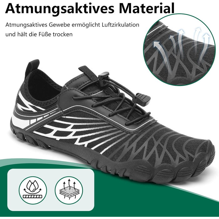 Жіночі шльопанці Sagaro для плавання та відпочинку, дихаючі, швидко сохнуть, широка передня частина, розмір 35-43, білий/чорний