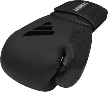 Боксерські рукавички Adidas Combat 50 Black/Black 12oz - професійні, чорні