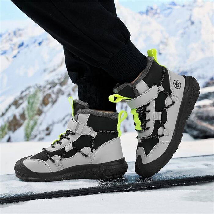 Дитячі зимові черевики Kinder Baumwolle, розмір 28-41, сірий колір