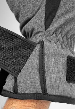 Чоловічі зимові рукавички Reusch Fergus Gore-Tex, водонепроникні та дихаючі, чорні/сірі, розмір 9.5