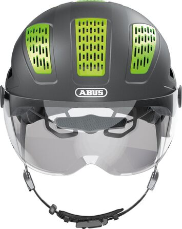 Велошолом ABUS Hyban 2.0 ACE з візором, світлом і ABS-оболонкою для чоловіків і жінок
