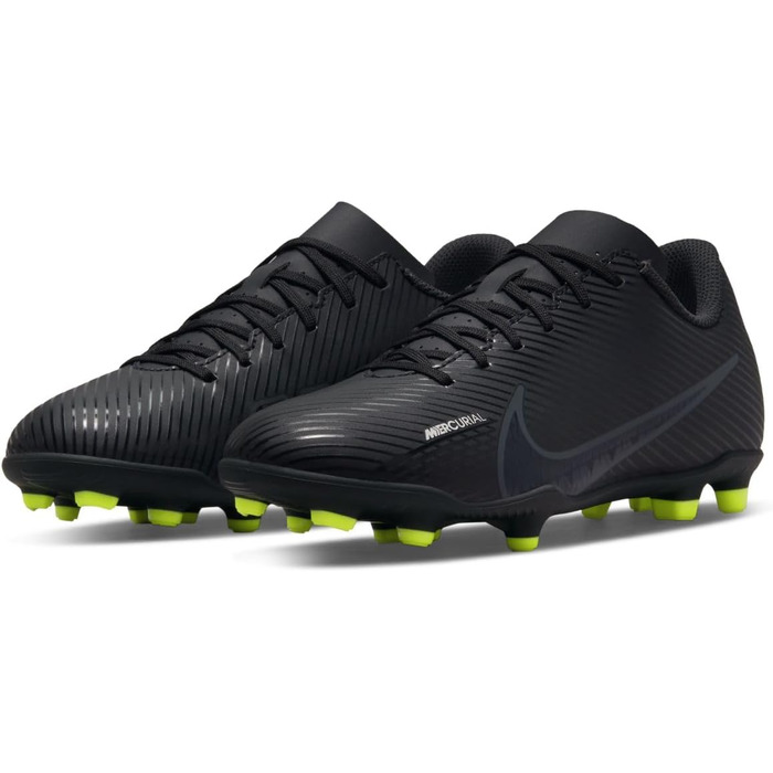 Дитячі футбольні бутси Nike Mercurial Vapor 15 Club FG/MG, 38 EU, чорний/сірий/білий/жовтий