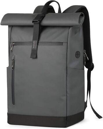 Рюкзак Inateck RollTop 25-30 л для чоловіків і жінок, велосипедний, шкільний, міський, для університету, роботи, спорту та подорожей, з відділенням для ноутбука 17