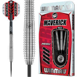 Професійний набір дартс WINMAU Maverick 21 г, сталевий наконечник, вольфрам, з крилами та стрижнями