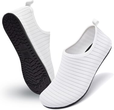 Водні шльопанці для плавання та відпочинку на пляжі - чоловічі та жіночі (40 EU, смужки білі)