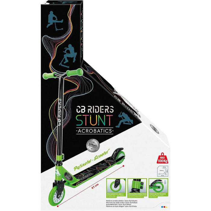 Трюковий самокат COLORBABY CB Riders, 2 колеса, зелений