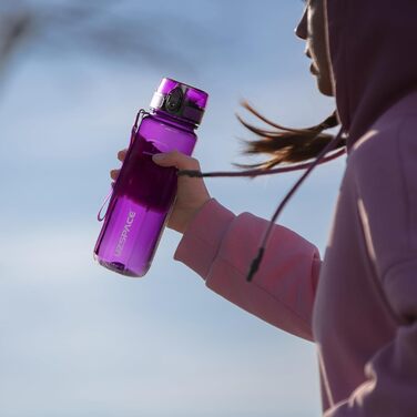 Вода пляшка UZSPACE 750 мл Tritan, без BPA, для спорту та активного відпочинку, фіолетовий