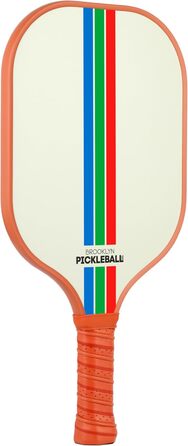 Паддл для піклболу Brooklyn Pickleball Co. | Вуглецеве волокно | Стільникова структура | Нековзний руків'я | Одиночний | Білий (Крем)