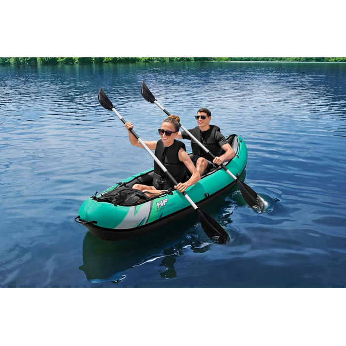 Надувний каяк Bestway Hydroforce Ventura для двох осіб з ручним насосом, веслами та сумкою для зберігання, двомісний комплект