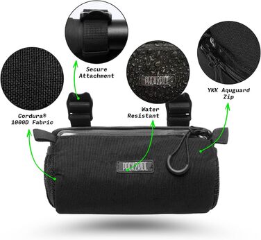 PACK2RIDE Perfecda велосипедний передній кошик із водовідштовхувальної міцної тканини Cordura для шосейних та гравійних велосипедів, коричневий