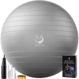 Гімнастичний м'яч Slim Panda 55-85 см, антивибуховий, з насосом, фітнесбол для вагітних, літніх, терапії та балансу