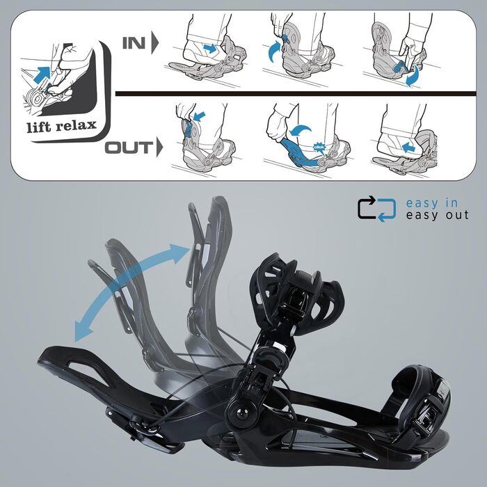 Кріплення для сноуборду XCMAN, чорні, розмір M - для чоловіків