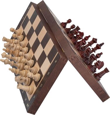 Набір шаховий турнірний Großartig NO.6 | Master Of Chess | Шахове поле 54x54 см з горіха та ясену | Набір шахів Staunton з дерева, преміум-якість