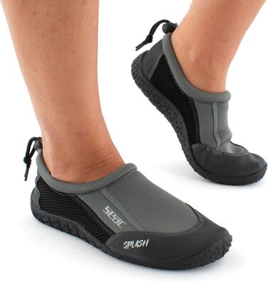 SEAC Splash: Шкарпетки для плавання та відпочинку на морі, пляжі та басейні (для дорослих та дітей), швидко сохнуть, сірі та чорні, 43 EU