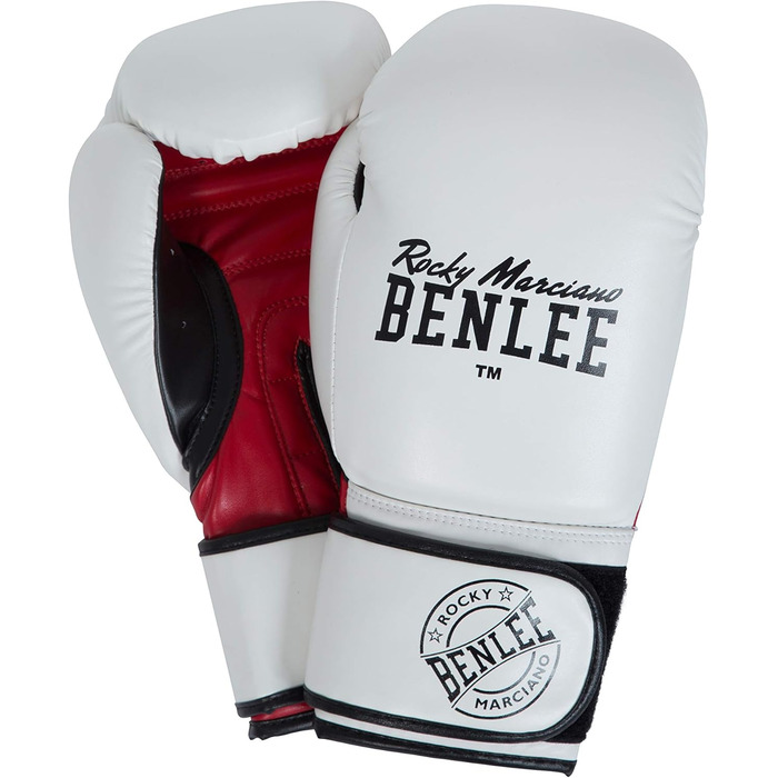 Боксерські рукавички BENLEE Rocky Marciano Carlos 14oz, білі/чорні/червоні