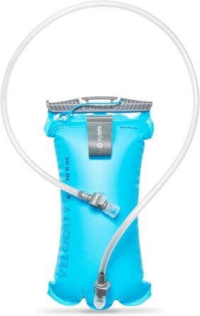 Питна система HydraPak Velocity 2 л — тонкий резервуар для гідратації, самогерметичний клапан, захист від протікань, зворотна, можна мити в посудомийці, синій Malibu Blue