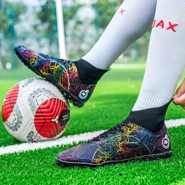 Дитячі футбольні бутси KUUK для штучного газону та залу: футбольні бутси, зала, тренування (38 EU, K028, чорний)