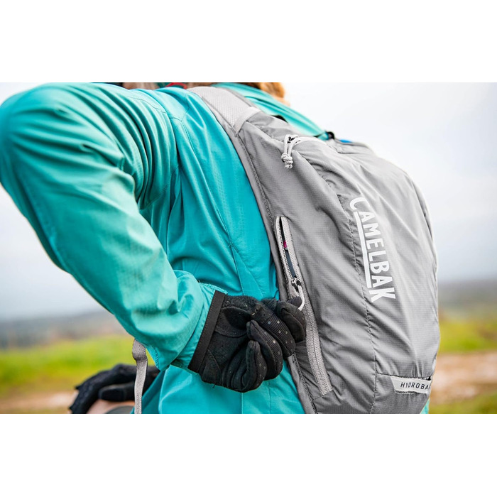 Велосипедний гідропак CamelBak Hydrobak 1,4 л, чорний/срібний, легкий рюкзак для води