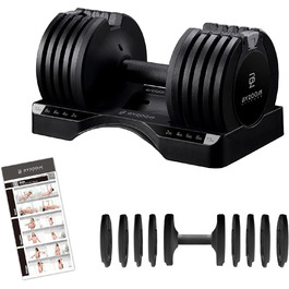 Регульована гантеля BYZOOM FITNESS 10 кг, 5-в-1, для дому та силових тренувань