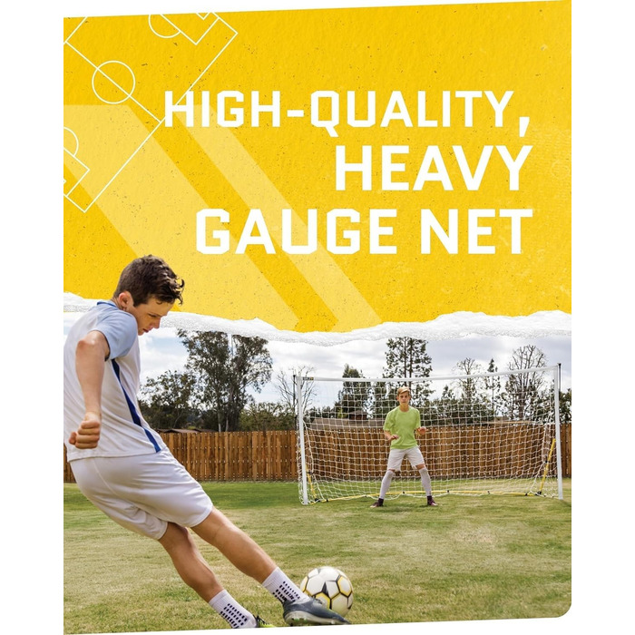 Футбольні ворота та сітка SKLZ Quickster 12x6 футів, мобільні