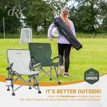 Дитячий туристичний стілець Dieckkinners Jorik, бежевий, для дітей та підлітків, до 120 кг, з підстаканником