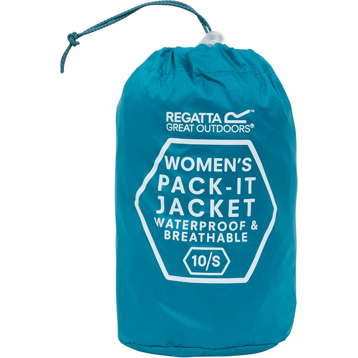Жіноча водонепроникна куртка Regatta Pack it III, зелена, розмір 3XL