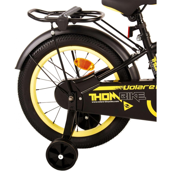 Дитячий велосипед Volare Thombike 16 дюймів для хлопчиків, чорний-жовтий