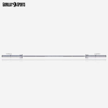 Олімпійський гриф GORILLA SPORTS 220 см, 50 мм, до 450 кг, з хромованим покриттям і замками, гриф для штанги