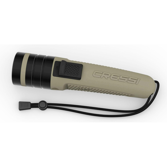 Ліхтар Cressi Hunt Torch 1600 Black - LED ліхтар для дайвінгу, риболовлі та пошуку під водою, 1600 люмен, водонепроникний IPX8, 100 м, унісекс