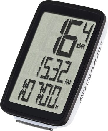 Велокомп'ютер Sigma Sport Pure 1 ATS, 4 функції, бездротовий, великий дисплей, чорний