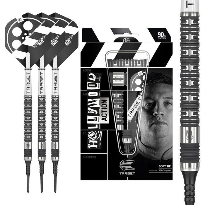 Дротики Target Chris Dobey Hollywood Action 90% Softdarts, м'який накінечник