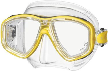 Маска для дайвінгу Tusa M-212 CEOS чорна/зелена, прозорий силікон