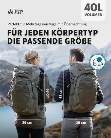 Рюкзак Terra Peak для туризму з вентильованою спинкою, 20/30/40 л, кріпленням для питної системи та дощовиком, міський і трекінговий рюкзак з поясом для стегон