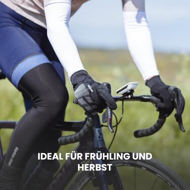 Велосипедні рукавички GripGrab Ride: тонкі, непромокаючі, з антиковзаючою поверхнею, чорні, розмір M, для перехідного сезону