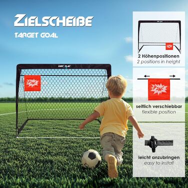 Набір футбо́льних воріт EASY2PLAY PRO (2 шт.) для дітей з мішенню та фішками, складані, для гри в приміщенні та на вулиці